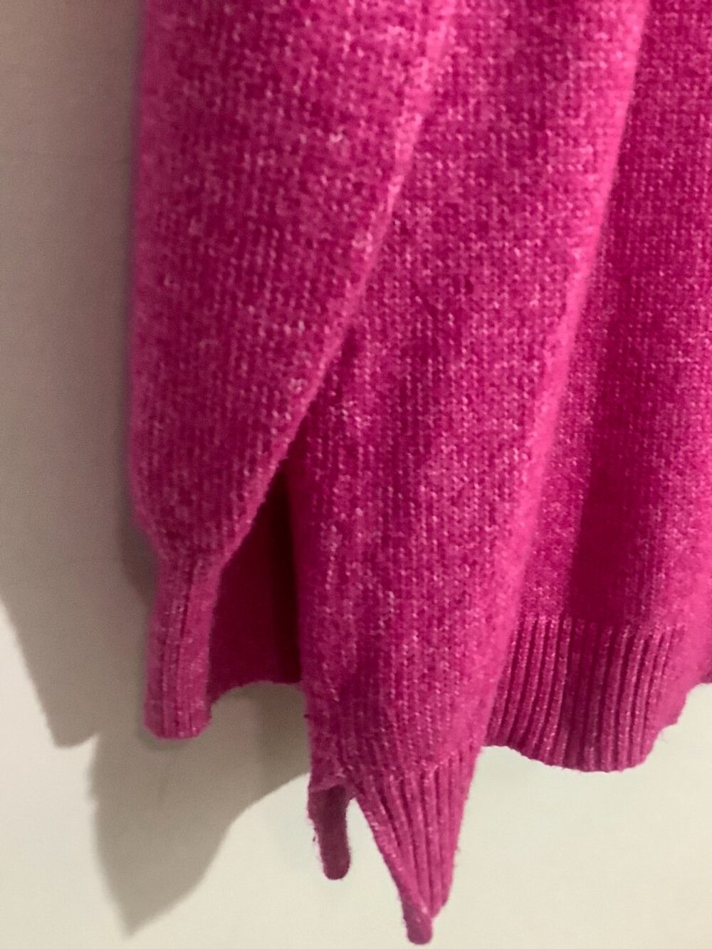 V Neck Sweater Pink Long Sleeve 22/24 Poly/Viscose/Nylon Lane Bryant Cozy - Picture 5 of 8